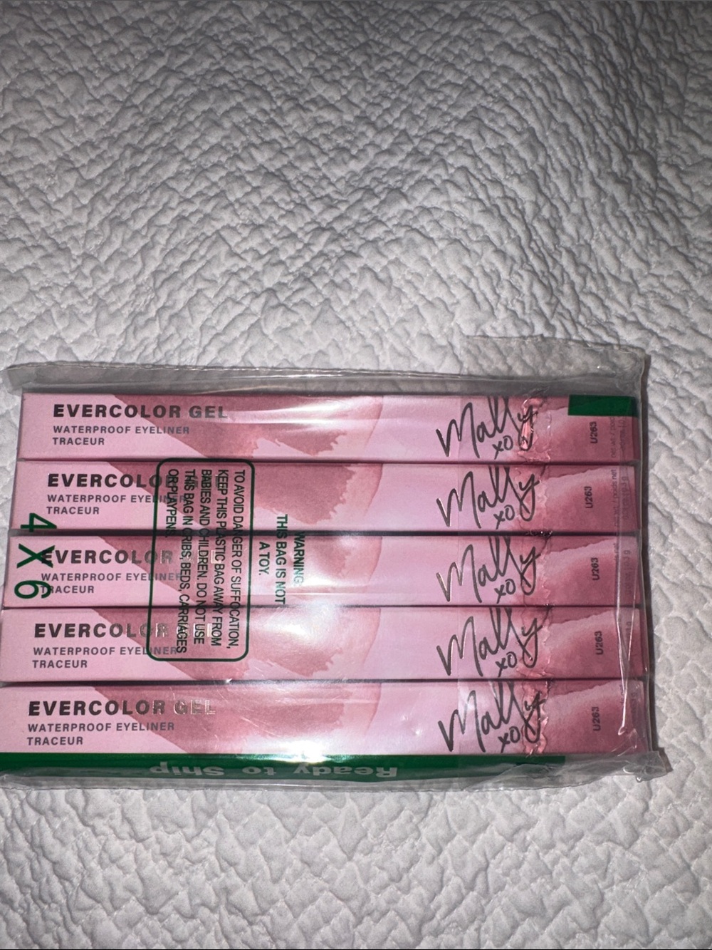 Mally Gel Waterproof Eye Liners. Black 5 eyeliners. New in Box